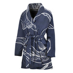 Astrology Pisces Sign Print Women's Bathrobe
