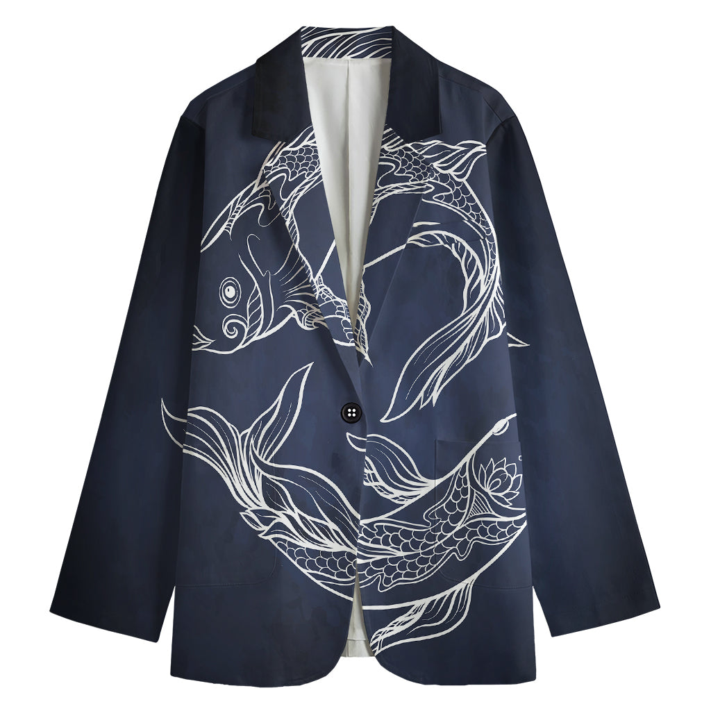 Astrology Pisces Sign Print Women's Blazer