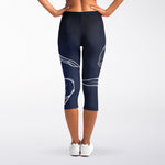 Astrology Pisces Sign Print Women's Capri Leggings