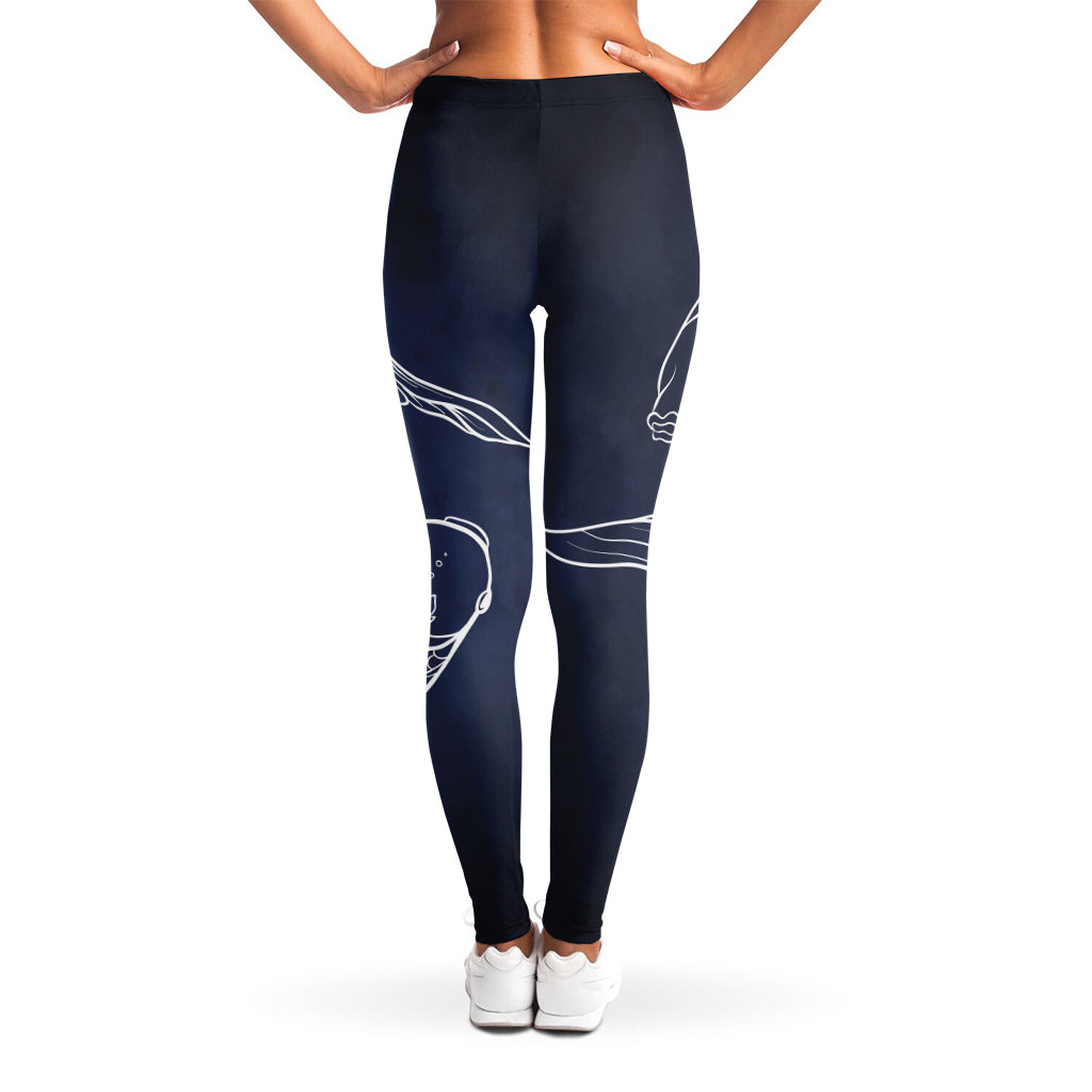 Astrology Pisces Sign Print Women's Leggings