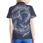 Astrology Pisces Sign Print Women's Polo Shirt