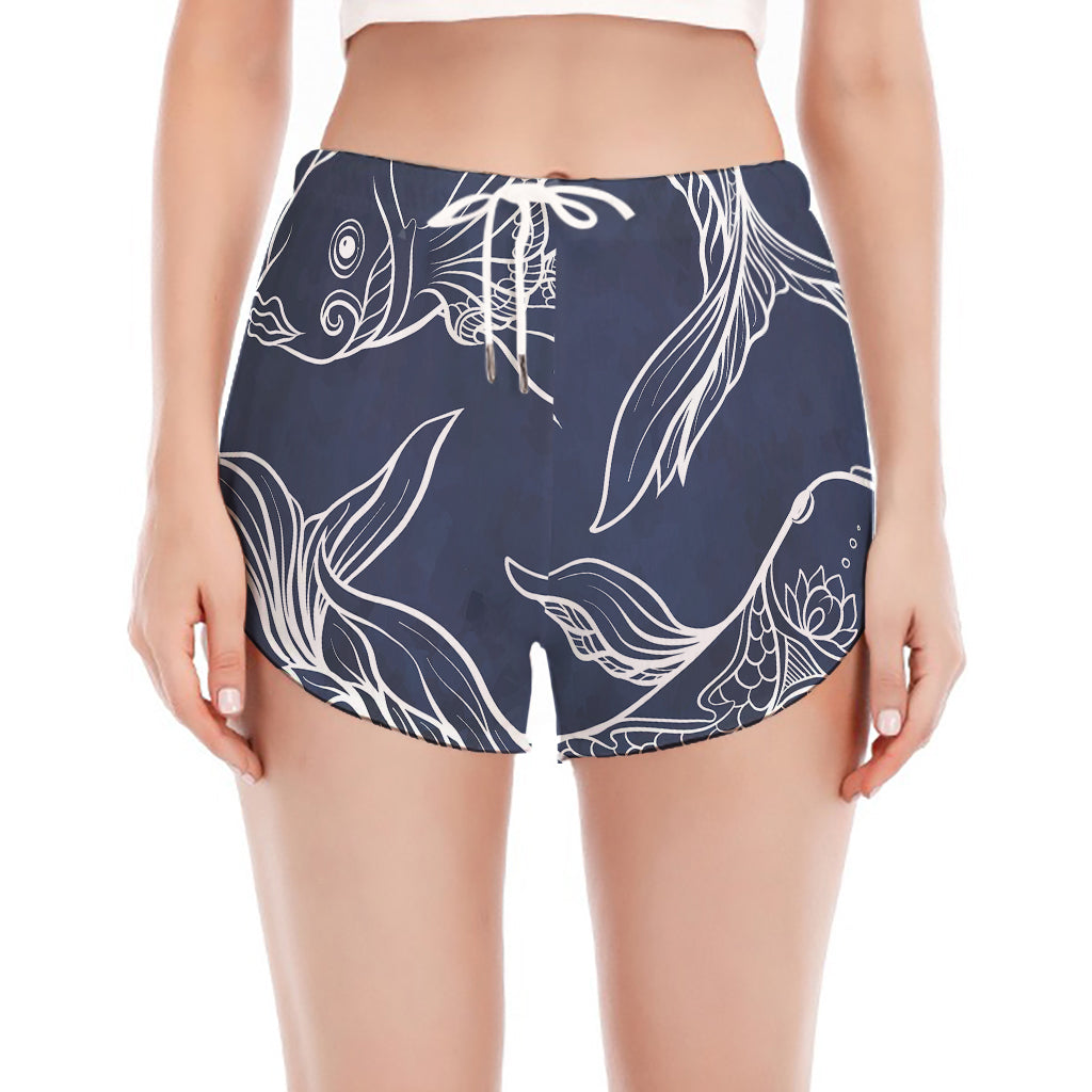 Astrology Pisces Sign Print Women's Split Running Shorts