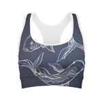 Astrology Pisces Sign Print Women's Sports Bra