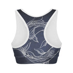 Astrology Pisces Sign Print Women's Sports Bra