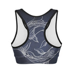 Astrology Pisces Sign Print Women's Sports Bra