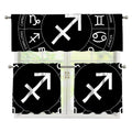 Astrology Sagittarius Sign Print 3 Piece Kitchen Curtains