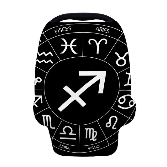 Astrology Sagittarius Sign Print Baby Seat Cover