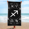 Astrology Sagittarius Sign Print Beach Towel