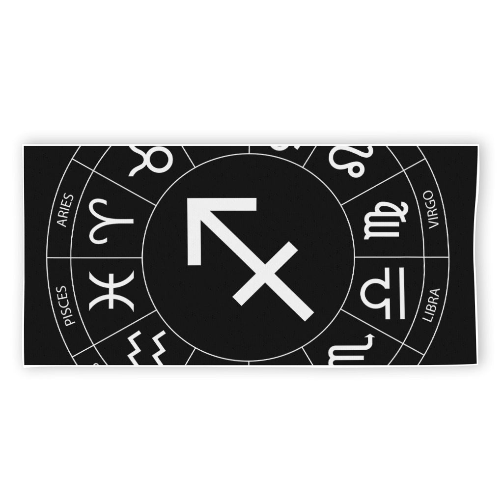 Astrology Sagittarius Sign Print Beach Towel