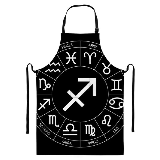 Astrology Sagittarius Sign Print Bib Apron With Pocket