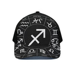 Astrology Sagittarius Sign Print Black Mesh Trucker Cap