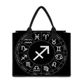Astrology Sagittarius Sign Print Canvas Tote Bag