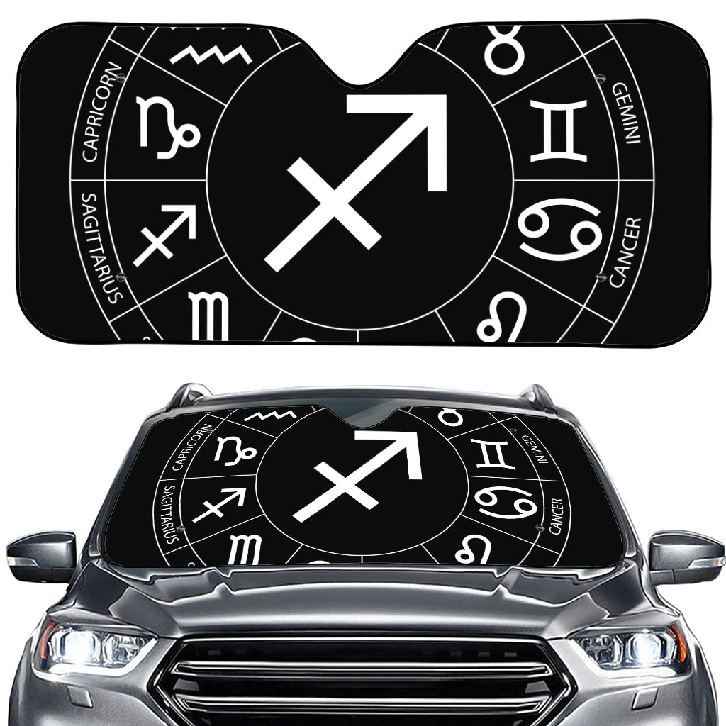 Astrology Sagittarius Sign Print Car Windshield Sun Shade