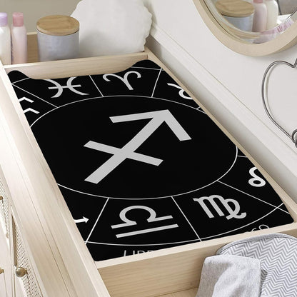 Astrology Sagittarius Sign Print Changing Pad Cover