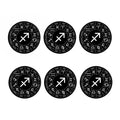 Astrology Sagittarius Sign Print Coaster Set
