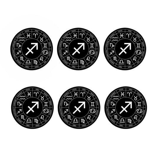 Astrology Sagittarius Sign Print Coaster Set