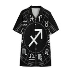Astrology Sagittarius Sign Print Cotton Hawaiian Shirt