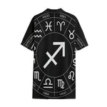 Astrology Sagittarius Sign Print Cotton Hawaiian Shirt