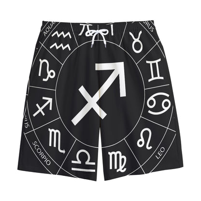 Astrology Sagittarius Sign Print Cotton Shorts