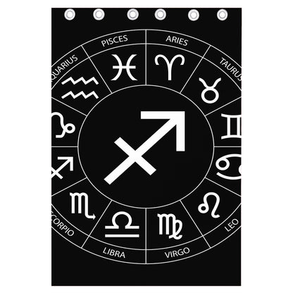 Astrology Sagittarius Sign Print Curtain