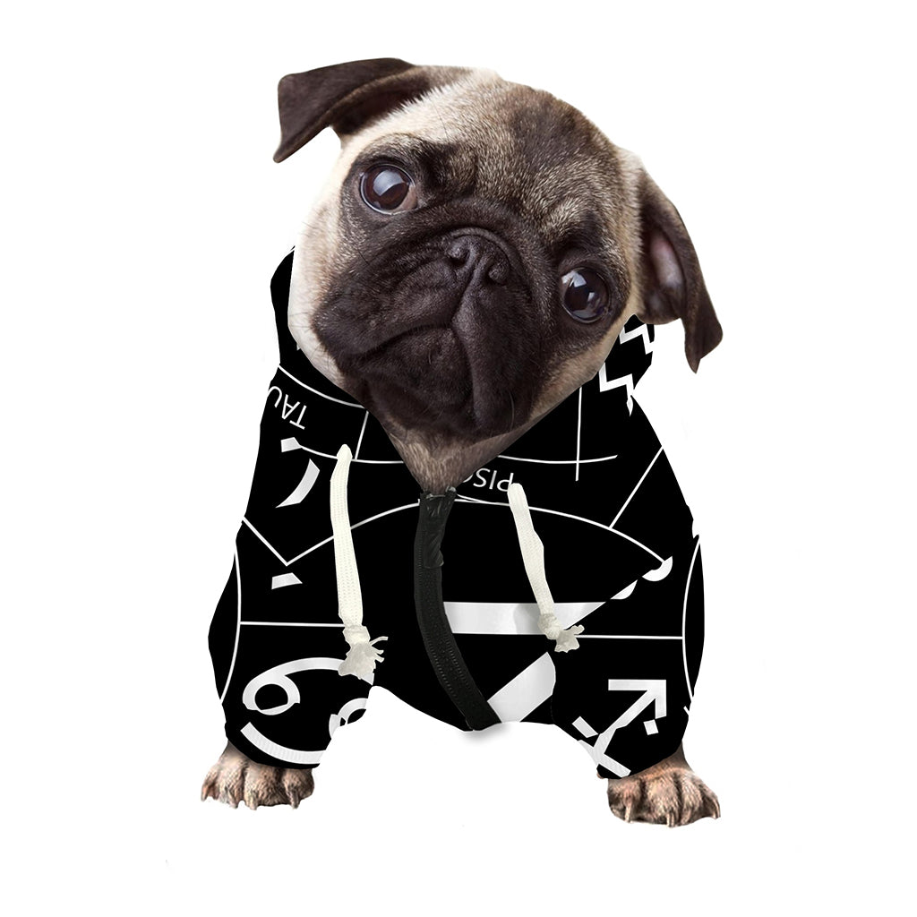 Astrology Sagittarius Sign Print Dog Zip Up Hoodie