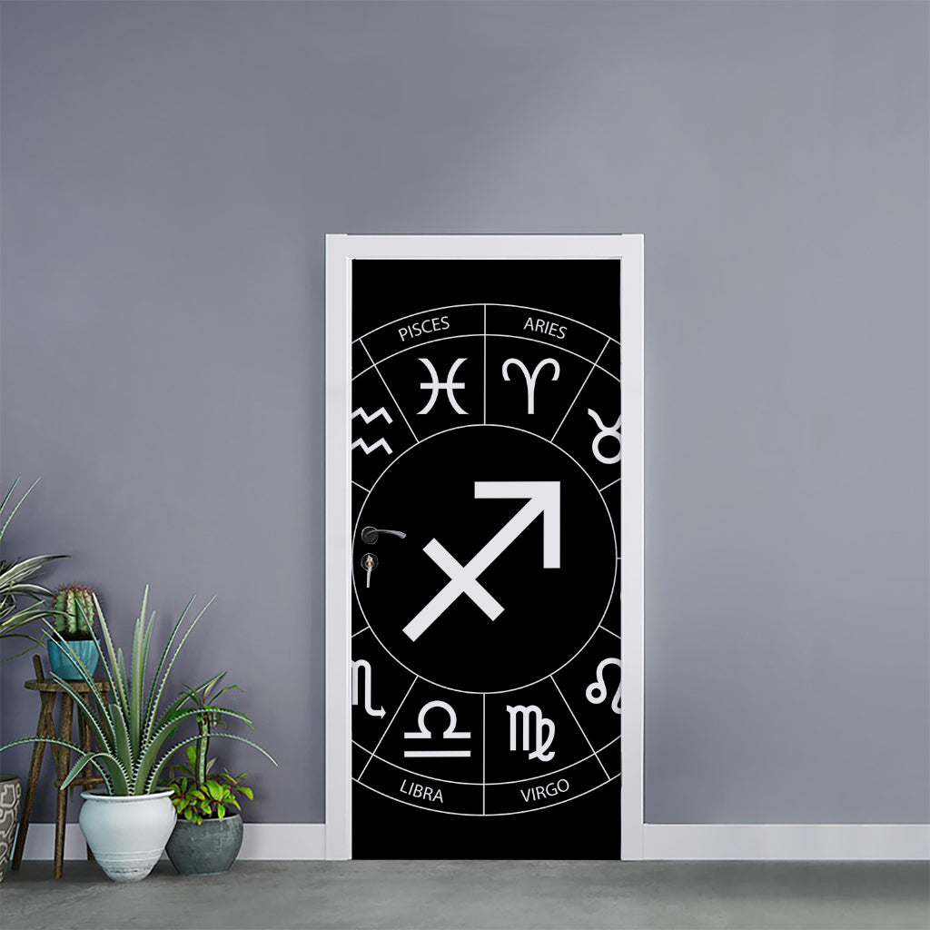 Astrology Sagittarius Sign Print Door Sticker