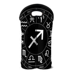 Astrology Sagittarius Sign Print Double Neoprene Wine Tote