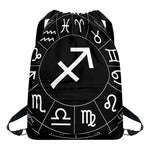 Astrology Sagittarius Sign Print Drawstring Backpack