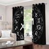 Astrology Sagittarius Sign Print Extra Wide Grommet Curtains