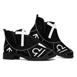 Astrology Sagittarius Sign Print Flat Ankle Boots