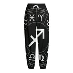 Astrology Sagittarius Sign Print Fleece Lined Knit Pants