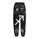 Astrology Sagittarius Sign Print Fleece Lined Knit Pants