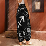 Astrology Sagittarius Sign Print Harem Pants
