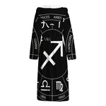 Astrology Sagittarius Sign Print Hooded Bathrobe