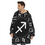 Astrology Sagittarius Sign Print Hoodie Blanket