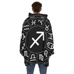 Astrology Sagittarius Sign Print Hoodie Blanket