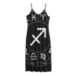 Astrology Sagittarius Sign Print Jersey Midi Cami Dress