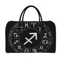 Astrology Sagittarius Sign Print Leather Duffel Bag