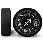 Astrology Sagittarius Sign Print Leather Spare Tire Cover