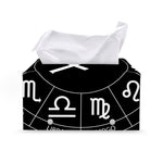 Astrology Sagittarius Sign Print Leather Tissue Box Cover