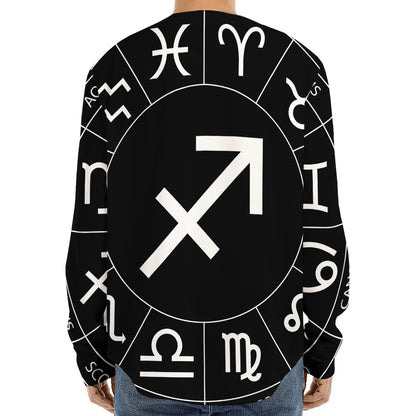 Astrology Sagittarius Sign Print Long Sleeve Baseball Jersey