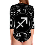 Astrology Sagittarius Sign Print Long Sleeve Swimsuit