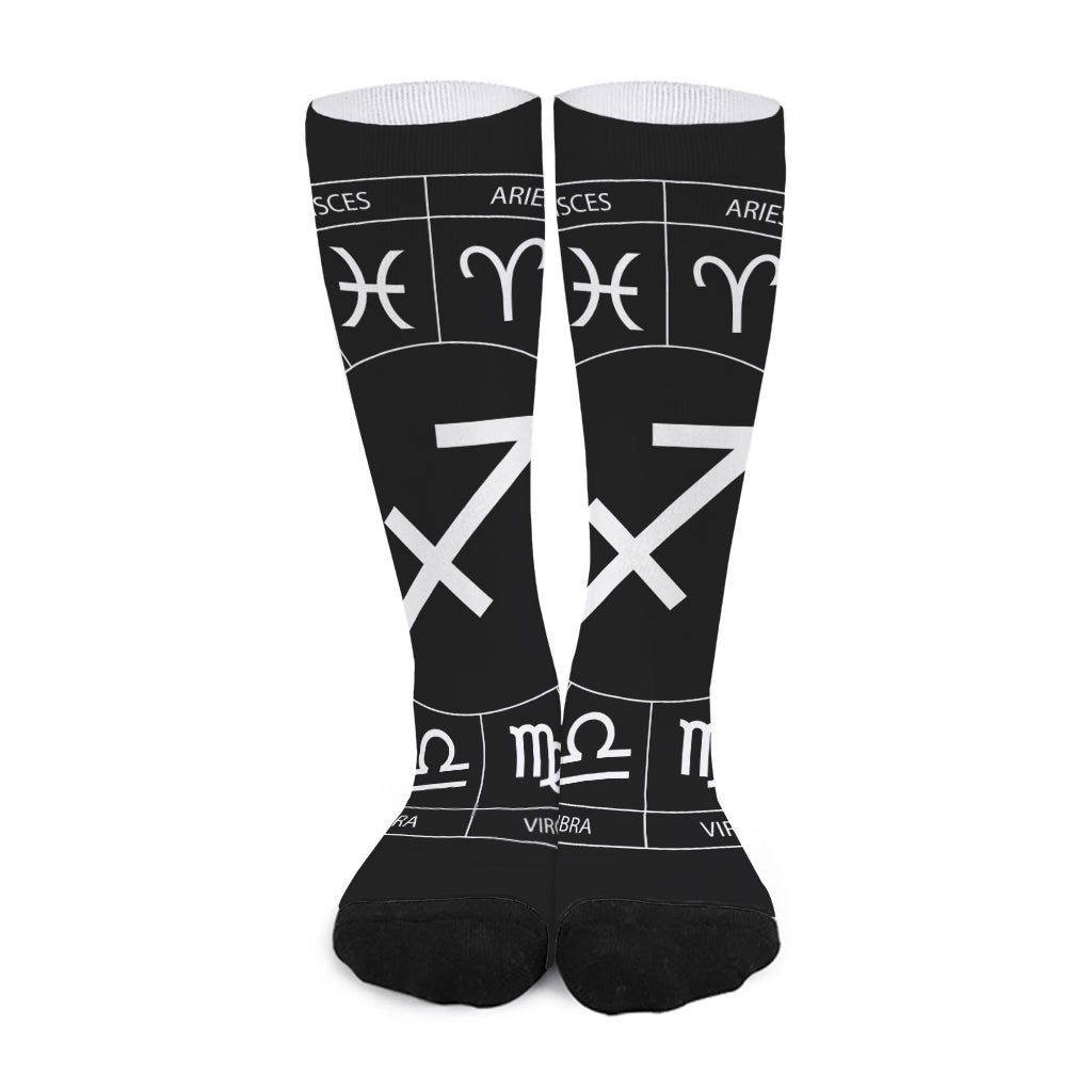 Astrology Sagittarius Sign Print Long Socks