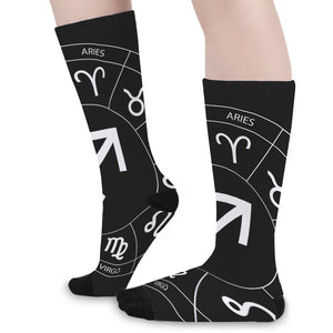 Astrology Sagittarius Sign Print Long Socks