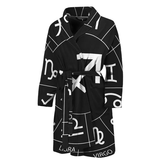 Astrology Sagittarius Sign Print Men's Bathrobe