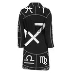 Astrology Sagittarius Sign Print Men's Bathrobe