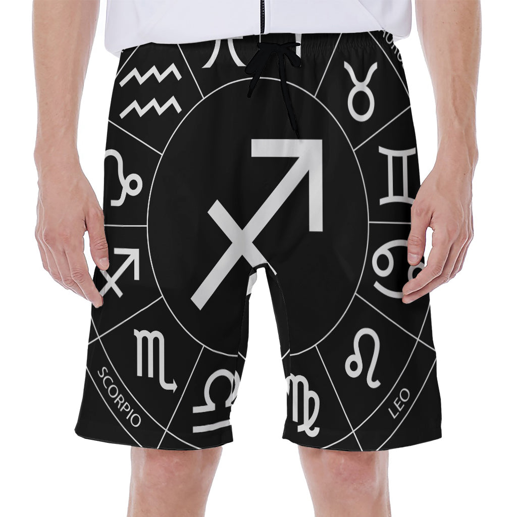 Astrology Sagittarius Sign Print Men's Beach Shorts