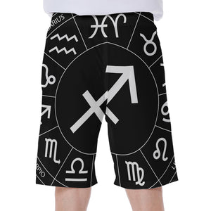 Astrology Sagittarius Sign Print Men's Beach Shorts