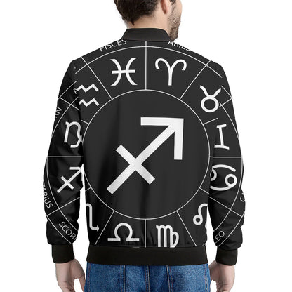Astrology Sagittarius Sign Print Men's Bomber Jacket