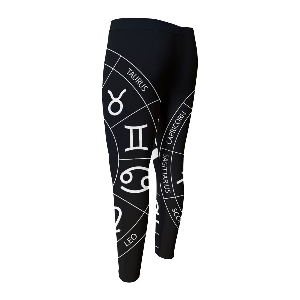 Astrology Sagittarius Sign Print Men's Compression Pants